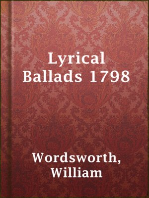 cover image of Lyrical Ballads 1798